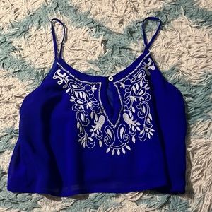 Royal Blue cropped tank
